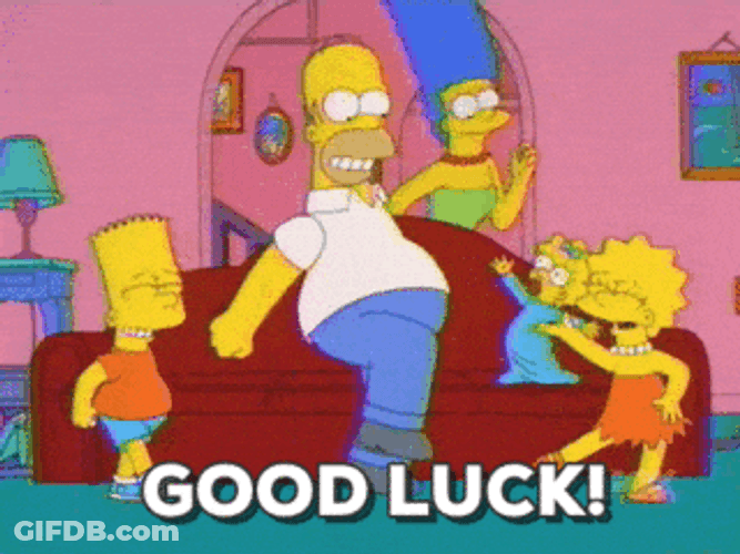 The Simpsons Good Luck Meme GIF
