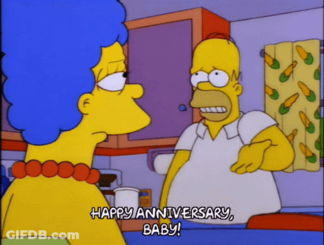 The Simpsons Happy 25Th Anniversary GIF