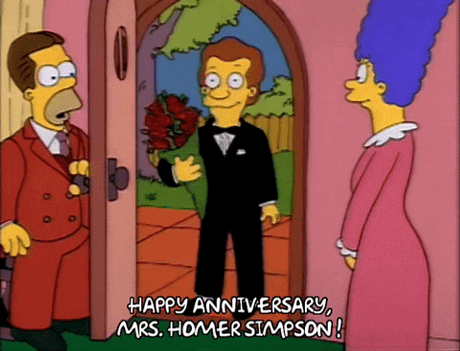 The Simpsons Happy Anniversary Meme GIF