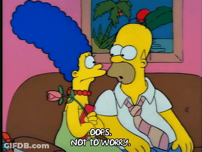 The Simpsons Homer And Marge Hang Up Phone GIF