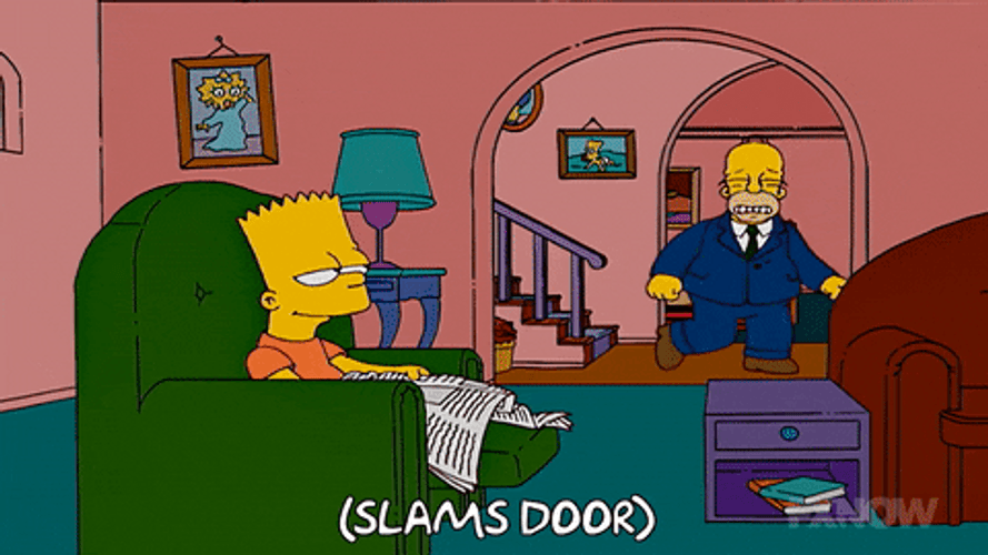 The Simpsons Homer Slamming Door GIF