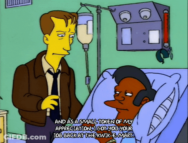 The Simpsons James Woods And Apu At Hospital GIF