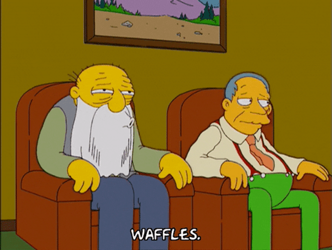 The Simpsons Jasper Beardley Waffles GIF