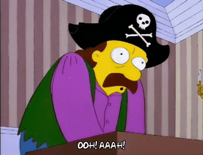 The Simpsons Jolly Roger Hat GIF