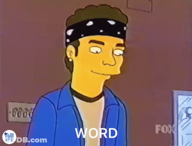 The Simpsons Justin Word GIF