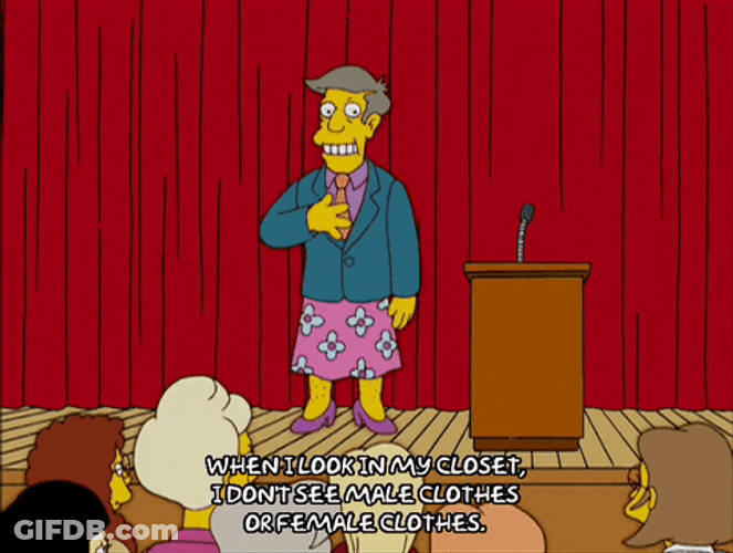 The Simpsons Kent Brockman Floral Mini Skirt GIF