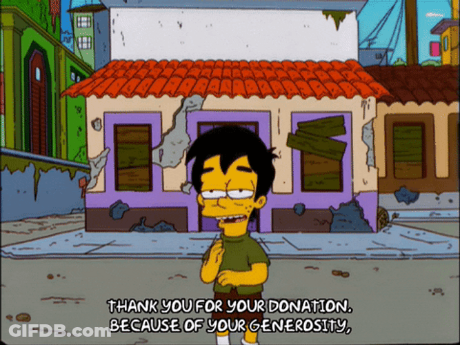 The Simpsons Kid Donation GIF