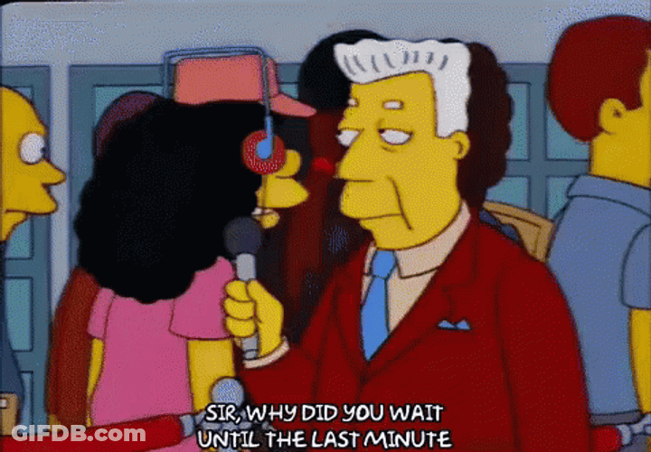 The Simpsons Last Minute Procrastination GIF
