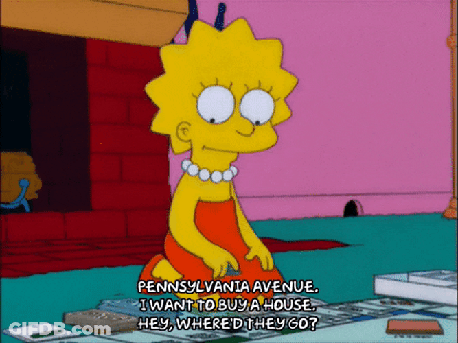 The Simpsons Lisa Monopoly Money GIF
