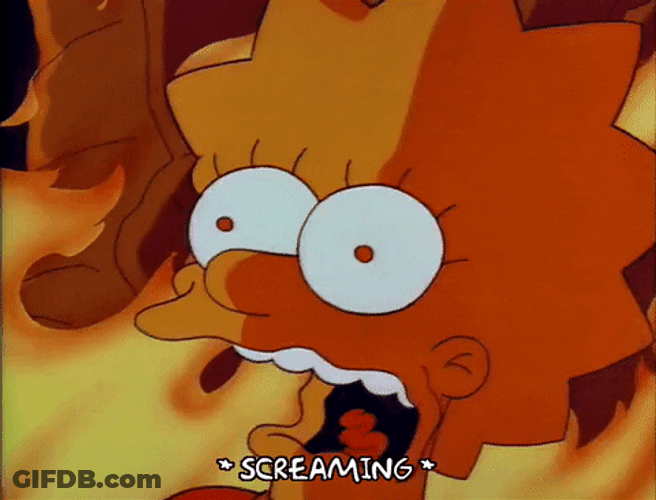 The Simpsons Lisa Screaming GIF