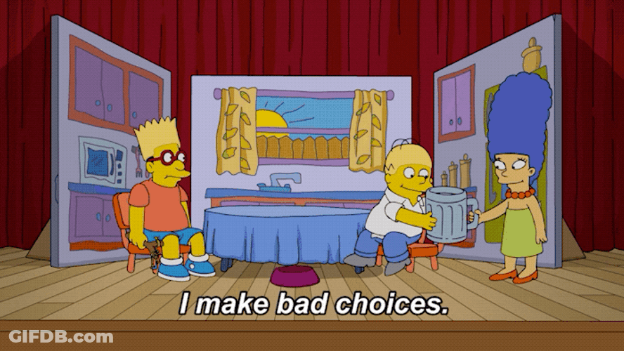 The Simpsons Making Self Destruct Choices GIF