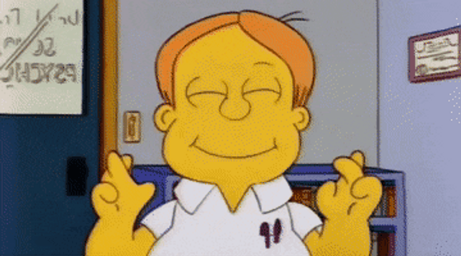 The Simpsons Martin Prince Fingers Crossed GIF