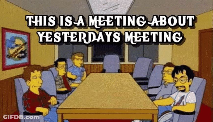 The Simpsons Meeting GIF