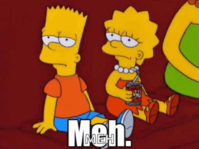 The Simpsons Meh Face GIF