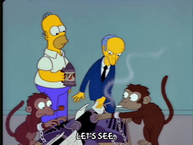 The Simpsons Monkey Computer GIF