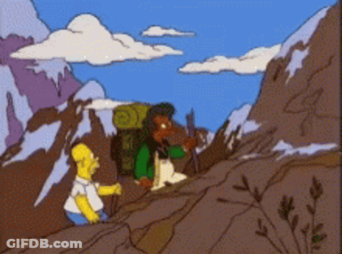 The Simpsons Mountain Climbers GIF