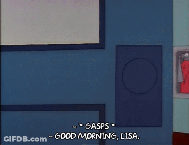 The Simpsons Ms. Hoover Good Morning Cartoon GIF
