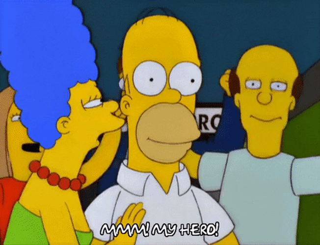 The Simpsons My Hero Kiss GIF
