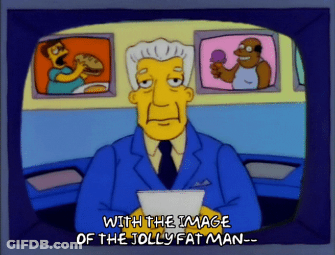 The Simpsons New About Jolly Fat Man GIF