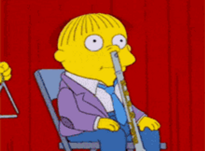 The Simpsons Nose Flute Playing GIF