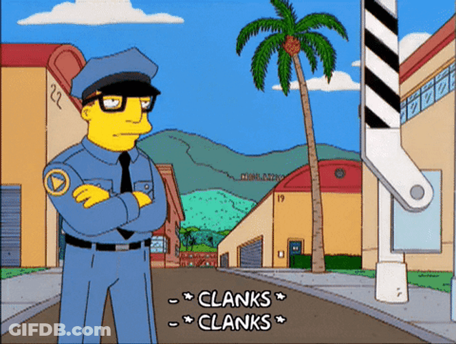 The Simpsons Parking Security GIF
