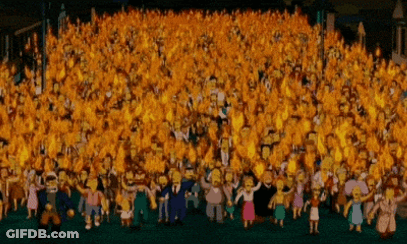 The Simpsons People's Riot GIF