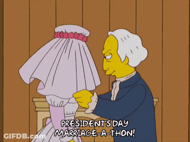 The Simpsons Presidents Day Kiss GIF