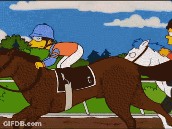 The Simpsons Race Day GIF