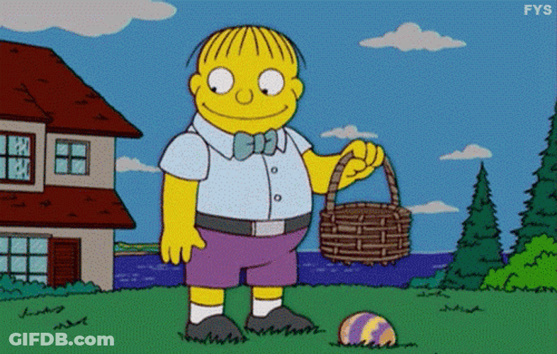 The Simpsons Ralph Wiggum Happy Easter Funny GIF