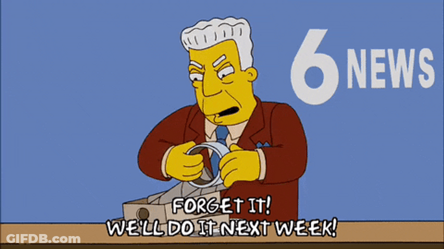 The Simpsons Reporter Breaking The Props GIF