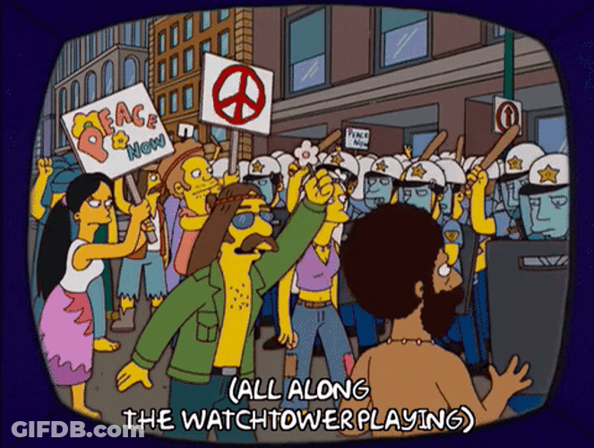 The Simpsons Riot Scene GIF