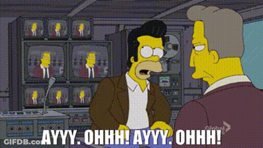 The Simpsons Saying Ayyy Ohhh GIF