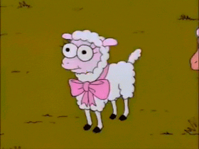 The Simpsons Sheep Slapped GIF