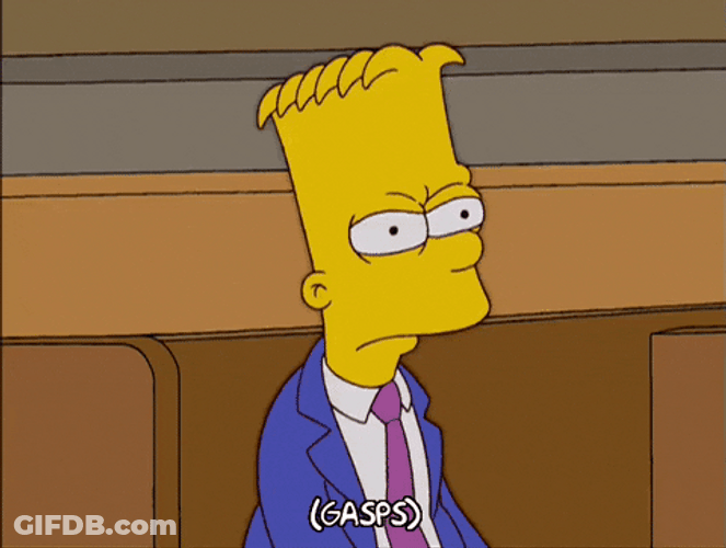 The Simpsons Sitcom Bart Simpson Realization Shocked GIF