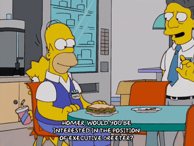 The Simpsons Sitcom Homer Job Promotion GIF