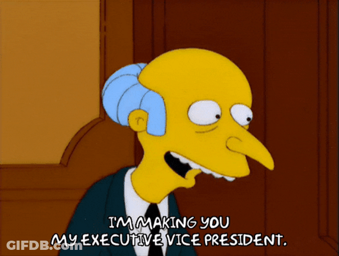 The Simpsons Sitcom Mr. Burns Giving Promotion GIF