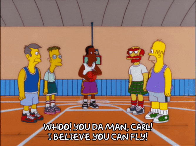 The Simpsons Sitcom You Da Man Carl GIF