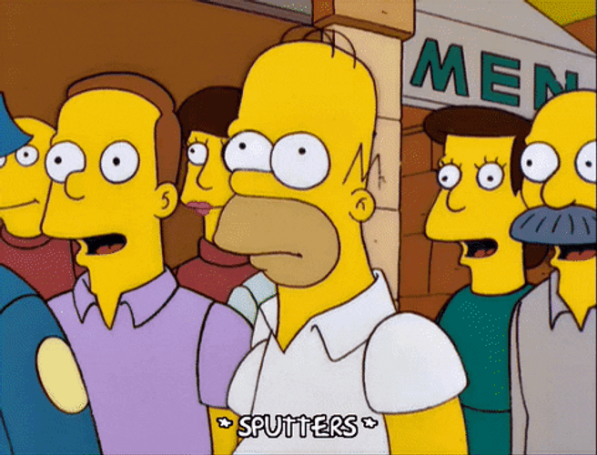 The Simpsons Sputters Hollering GIF