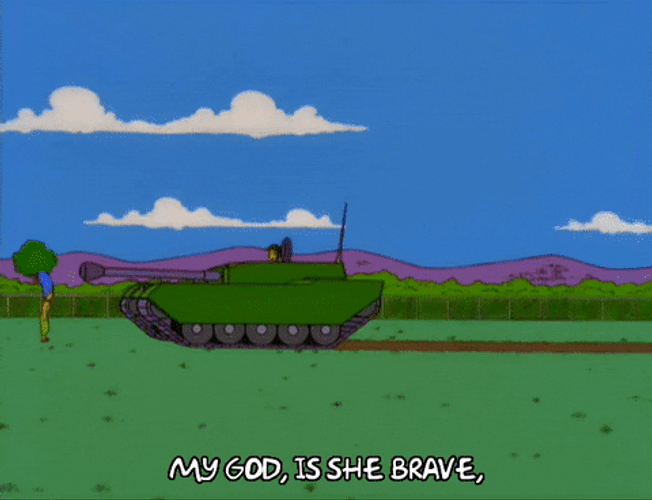 The Simpsons Tank With Homer GIF