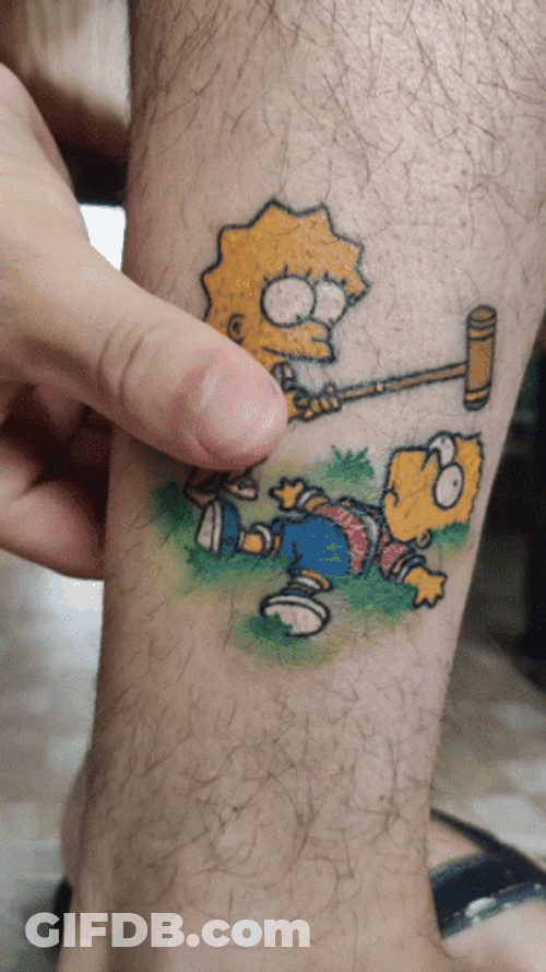 The Simpsons Tattoo GIF