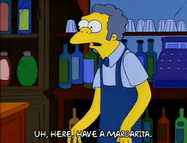 The Simpsons Uh Here Have A Margarita GIF