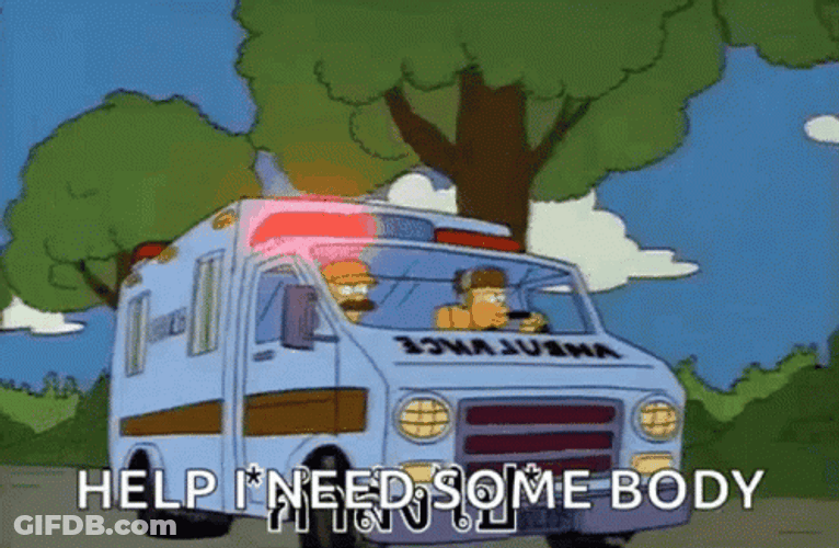 The Simpsons Wambulance En Route GIF