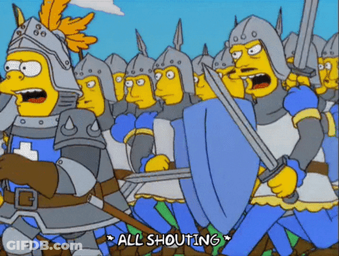 The Simpsons War In Full Send GIF