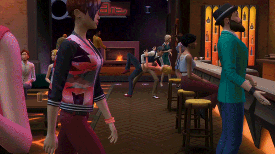 The Sims Video Game Smooch GIF