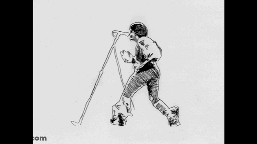 The Sketched James Brown Dancing GIF
