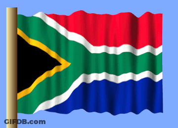 The South African Flag Is Flying In The Wind GIF