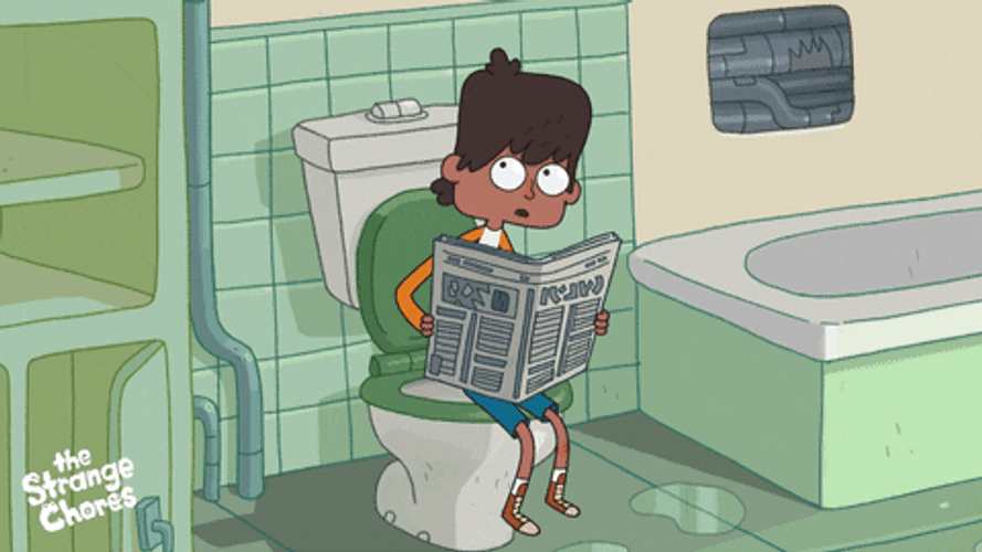 The Strange Chores Charlie Caught In Bathroom GIF