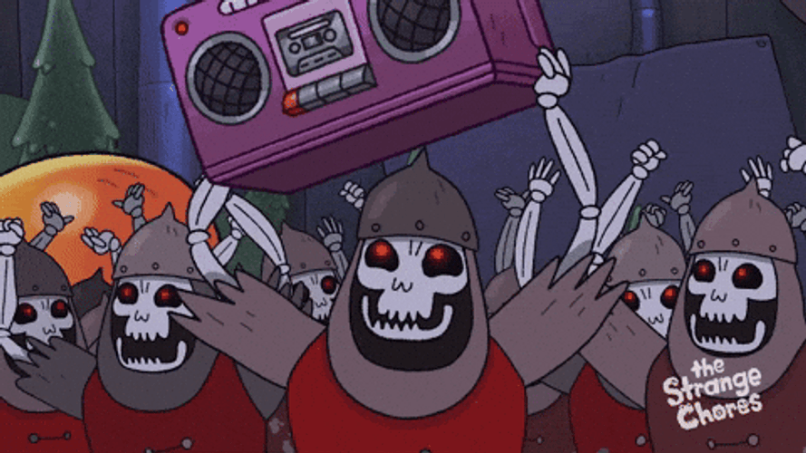 The Strange Chores Dancing Skeleton Meme GIF