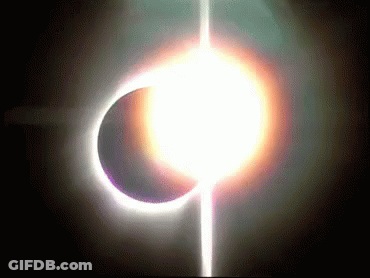 The Sun Is Being Eclipsed By The Moon GIF