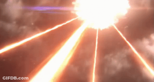 The Sun Is Shining Through The Clouds And Rays Of Light Are Coming Out Of It GIF